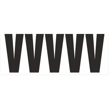 Papír Samolepicí V černá samolepící vinylová fólie velikost znaku 200 mm