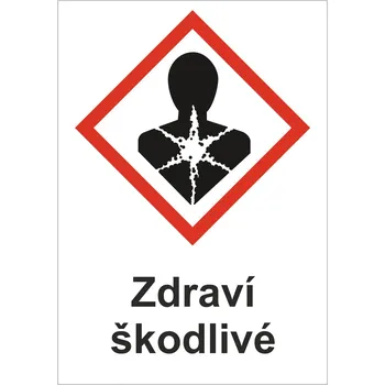 Zdraví škodlivé GHS08 samolepící vinylová fólie A8 (74 x 52 mm)
