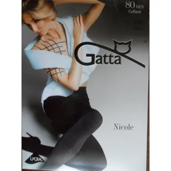 Dámské punčochy NICOLE 07 80den-punčochové kalhoty Gatta nero-černé 2-S