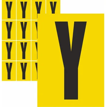 Papír Písmena samolepící Y samolepící vinylová fólie 50 mm písmo - aršík 8 ks