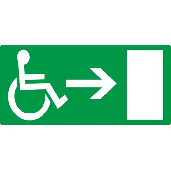 Značení Únikový východ bezbariérový vpravo samolepící vinylová fólie 200 x 100 mm