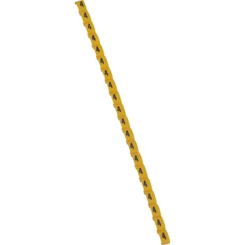 kabelová chránička LEGRAND Štítek DUPLIX 38404 "4" žlutá 038404