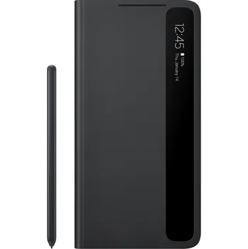 Pouzdro na mobilní telefon Samsung Clear View pro Samsung Galaxy S21 Ultra + S Pen černé