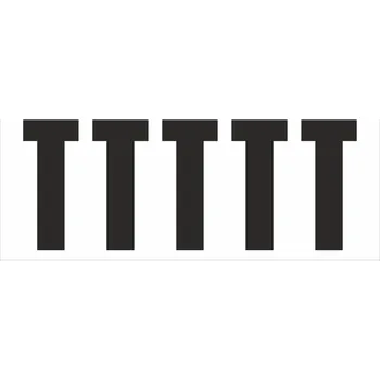 Papír Samolepicí T černá samolepící vinylová fólie velikost znaku 200 mm