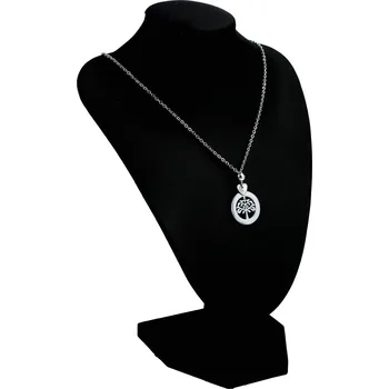 Náhrdelník Dámský náhrdelník z chirurgické oceli Tree of life and hapiness, stříbrný