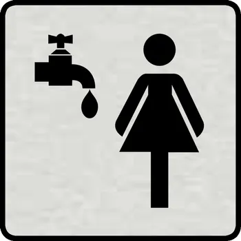 Samolepící etiketa Piktogram - ženy umývárna