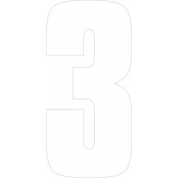 Samolepící etiketa Samolepící 3 bílá samolepící vinylová fólie velikost znaku 200 mm