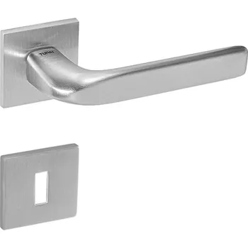 Dveřní kování klika TI - IDEAL - HR 4162 5S Provedení: kl./kl. na rozetách (bez spodní rozety), Povrch: OCS - Chrom broušený ( 96 ) 8584138416701