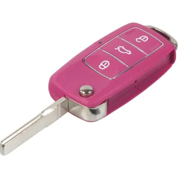 Náhr. obal klíče pro Škoda, VW, Seat, 3-tlačítkový, růžový