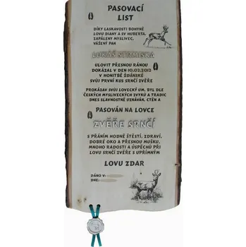 Dřevo Novák pasovací list srnec č.734 Varianta: pergamen z překližky