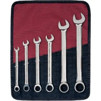Ruční nářadí KRAFTWERKTOOLS Sada klíčů ráčnových 8-19mm CLICKRAFT COMBINATION 6ks - taška