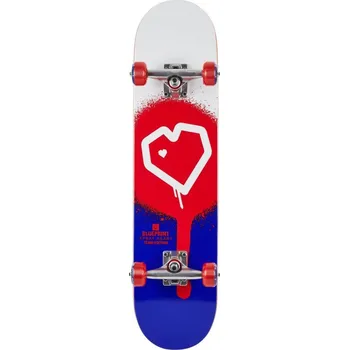 Skateboard blueprint Skateboard spray heart v2 complete red/blue