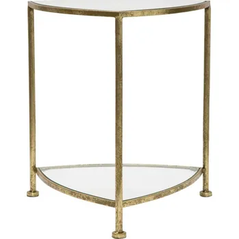 Noční stolek Zlatý noční stolek Mauro Ferretti Trimo 45x45x50 cm