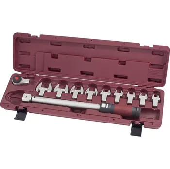 Ruční nářadí KRAFTWERKTOOLS Momentový klíč 1/2" 40-200Nm /72Z s vidlicovými nástavci ergokraft 11ks