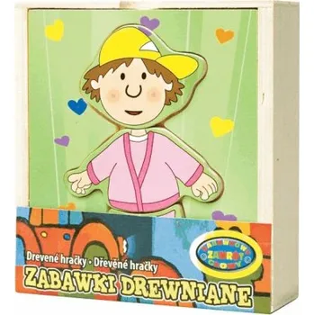 Dřevěná hračka Dromader Dřevěné puzzle Obleč chlapce