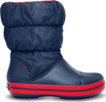 Chlapecké sněhule Crocs Winter Puff Boot Kids Navy/Red