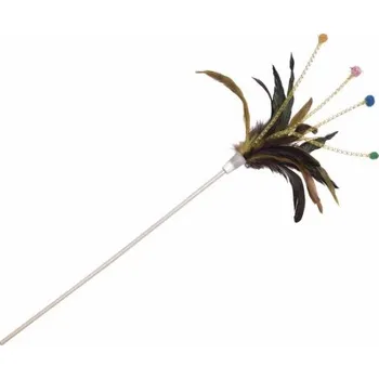 Hračka pro kočku Nobby Nobby hračka pro kočky udice s peřím a elastickými vlákny 47/18cm