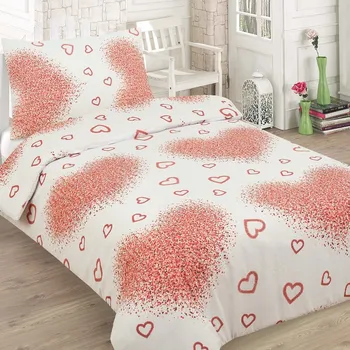 Povlečení Numberoplus Bavlněné povlečení HEART oranžová