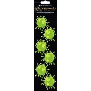 samolepka Reflexní samolepky kaňky žluté 7x28,5 cm