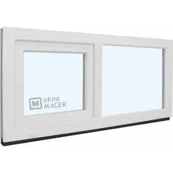 Okno Plastové okno - KNIPPING 70 AD, 1200x500 mm, FIX/S, bílá Sklo: čiré + příslušenství a montážní materiál zdarma