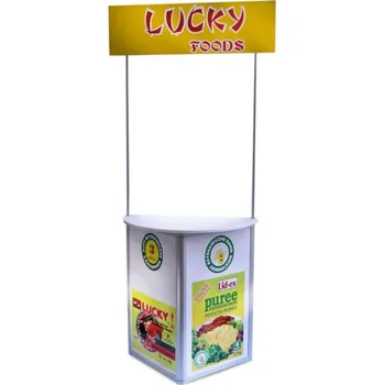 EXPOINT Degustační a reklamní promostolek s horním panelem 90 x 45 x 110cm Název: promostolek s topperem ECO