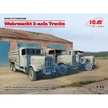 Plastikový model 1:35 Wehrmacht 3-Axle Trucks Diorama Set