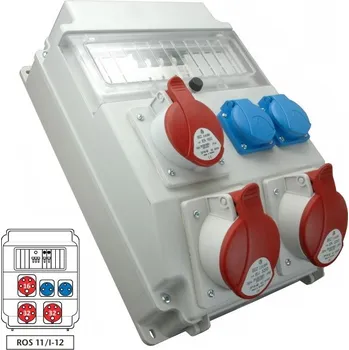 Rozvaděč Zásuvková rozvodnice ROS 11/I-12 2x3253+1x1653+2x230V, jištěná, IP54 (SEZ ROS 11/I-12)