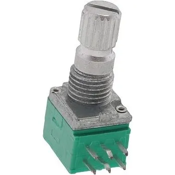 Potenciometr Potenciometr RD097, stereo, logaritmický (audio) odpor 50k