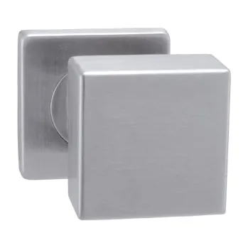 Dveřní kování MP - MADLO PEVNÉ VYOSENÉ - HR Provedení: madlo LEVÉ - HR (hranatá rozeta), Povrch: BN - broušená nerez 8584138282641