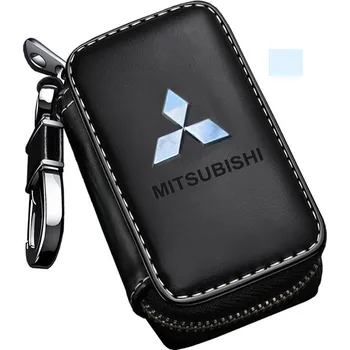 Klíčenka na Autoklíč MITSUBISHI. Kožené Pouzdro na klíče od auta. Dálkové centrální zamykání klíč