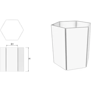EXPOINT Výstavní stěna EFFECT šestistranná do interiéru Název: šestiúhelník do interiéru, rozměr: 70 x 200cm