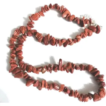 Náhrdelník Avanturín zlatý náhrdelník sekaný, krátký cca 45 cm