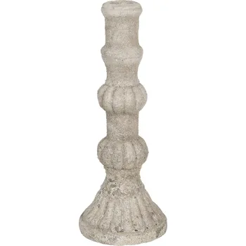 Svícen Šedý cementový svícen Florent S - Ø 12*32 cm