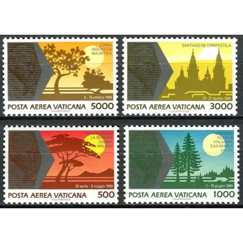 Poštovní známka (1990) MiNr. 1014 - 1017 ** - Vatikán - Světové cesty papeže Jana Pavla II. (1989)