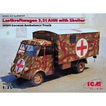 Plastikový model 1:35 Lastkraftwagen 3,5t AHN Ambulance Truck