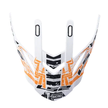 Motocyklové brýle LS2 MX437 PEAK GLITCH WHITE BLACK ORANGE