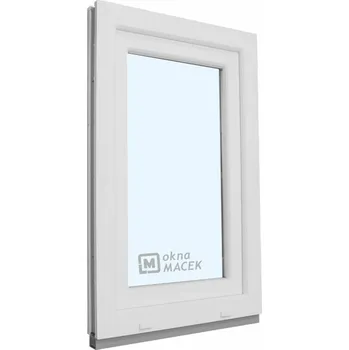 Okno Plastové okno - KNIPPING 70 AD, 600x1500 mm, OS, bílá Otevírání: pravé, Sklo: čiré + příslušenství a montážní materiál zdarma