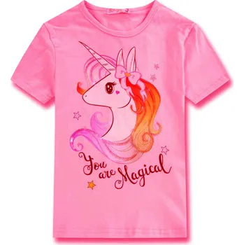 Chlapecké tričko Dívčí triko - KUGO KT9864, růžová sytě Barva: Růžová sytě, Velikost: 98