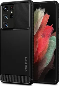 Pouzdro na mobilní telefon Spigen Rugged Armor pro Samsung S21 Ultra černé