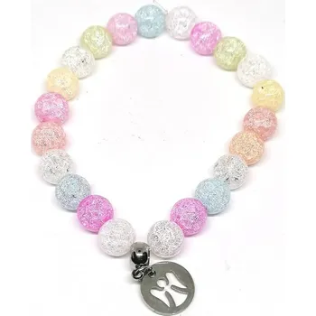 Náramek BABÍ LÉTO - pukaný křišťál s chir. ocelí