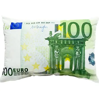 Povlak na dekorativní polštářek Numberoplus Povlaky na polštáře, bankovka 100 EU- 35x60 cm