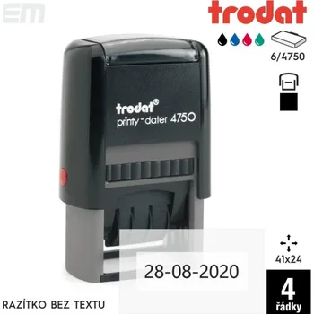 Razítko Razítko Trodat 4750 [41x24mm] s datem - razítko s polštářkem