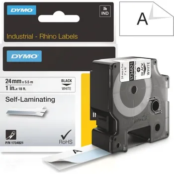 Pásek do tiskárny Páska Dymo Rhino lamino, 24mm (1734821) bílá, černý tisk, 5,5m