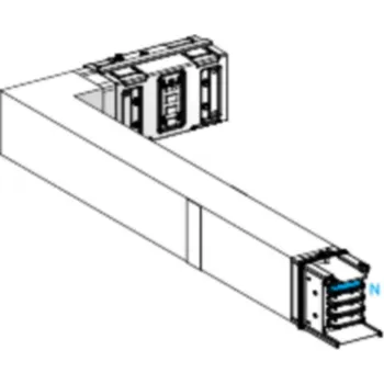 vypínač a zásuvka KSA1000DLL41F Koleno 1000 A horizontální na míru s požární přepážkou doleva, Schneider electric