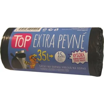 Pytle na odpadky Pytel do košů černé - 35L / 15ks / 25 my / extra silné