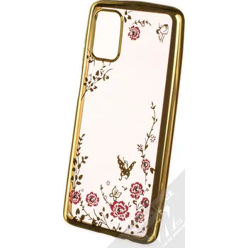 Pouzdro na mobilní telefon 1Mcz Diamond Flower TPU ochranný kryt pro Samsung Galaxy M31s zlatá (gold)
