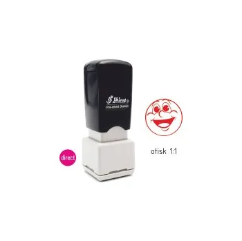 Razítko Hotové předbarvené razítko Shiny HS023 s obrázkem SMAJLÍK :-) Barva otisku: Červená