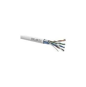 Datový kabel kabel datový FTP 4x2x0,5 - Cat.5e PVC / drát Cu, stíněný, bal.305m - SOLARIX