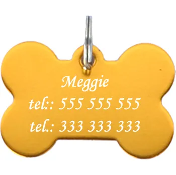 psí známka Trixie Známka pro psa zlatá kost s rytím + možnost rytí