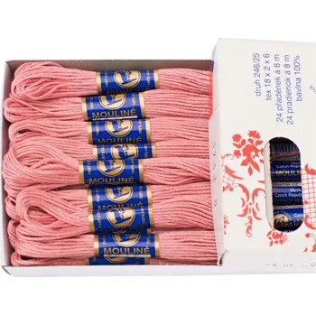 Příze Snový svět 3732 - Bavlněná vyšívací příze Mouline starorůžová